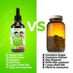 Liquid Organic Vitamins for Kids - Immune System Booster for Kids, Best Immune System Support for Children with Iron