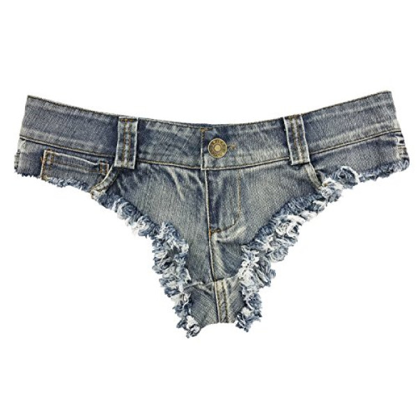 Womens Low Rise Mini Denim Jeans Shorts By Vogra..