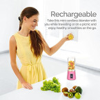 Buy Portable Blender, Usb Juicer Machine With Updated 6 Blades, Magnetic Secure Electric Switch In UAE