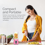 Buy Portable Blender, Usb Juicer Machine With Updated 6 Blades, Magnetic Secure Electric Switch In UAE