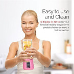 Buy Portable Blender, Usb Juicer Machine With Updated 6 Blades, Magnetic Secure Electric Switch In UAE
