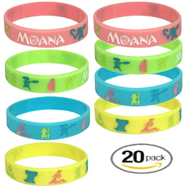 Bluebell 20 Pc Moana Silicon Wristbands / Kids P..
