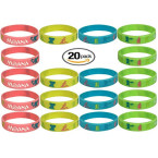 BlueBell 20 pc Moana Silicon Wristbands / Kids Party Favors (Child, Moana)