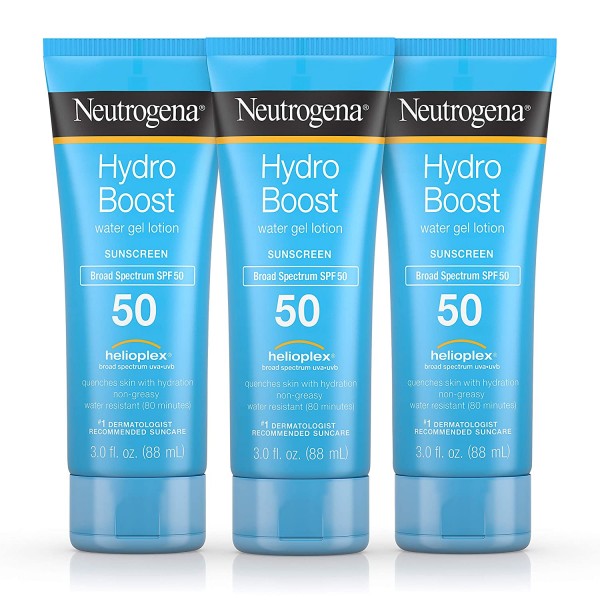 Neutrogena Hydro Boost Moisturizing Water Gel Sunscreen Lotion with Broad Spectrum SPF 50, Water-Resistant & Non-Greasy Hydrating Sunscreen Lotion, Oil-Free