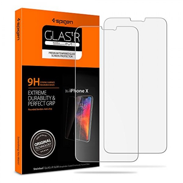 Tempered Glass Screen Protector Designed for Apple iPhone Xs by Spigen sale online in Pakistan