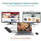 Universal Docking Station Unitek USB 3.0, HDMI, DVI/VGA, Audio, Power Adapter Compatible All Windows Laptop