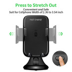 Buy Anroog Qi Wireless Car Charger Fast Charger Car Mount Online in UAE