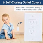 Shop Wittle Self Closing Outlet Covers | Baby Proofing Outlets with Electrical Child Safety Kit, Imported from USA