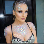COKOHAPPY 6 Sets Rhinestone Mermaid Face Jewels Tattoo - BODY STICKERS Crystal Tears Gem Stones Bindi Temporary Stickers (Collection 1)