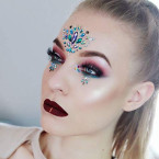 COKOHAPPY 6 Sets Rhinestone Mermaid Face Jewels Tattoo - BODY STICKERS Crystal Tears Gem Stones Bindi Temporary Stickers (Collection 1)