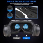VR SHINECON-Virtual Reality VR Headset 3D Glasses Headset Helmets VR Goggles for TV, Movies & Video Games Compatible iOS, Android &Support 4.7-6.53 inch iOS System is Not Compatible with Handle