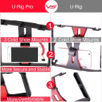 Buy SUPON U Rig Pro Smartphone Video Rig, Phone Movies Mount Handle Grip Stabilizer sale in UAE