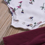 ccsdr baby girl strap infant floral print shirt jumpsuit outfit set shop online in UAE