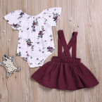 ccsdr baby girl strap infant floral print shirt jumpsuit outfit set shop online in UAE
