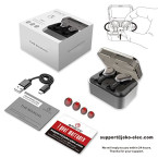 Original AMORNO Bluetooth Headphones, Mini Sweatproof Sports Headsets with Charging Case Built-in Mic sale in UAE