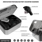 Original AMORNO Bluetooth Headphones, Mini Sweatproof Sports Headsets with Charging Case Built-in Mic sale in UAE