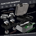 Original AMORNO Bluetooth Headphones, Mini Sweatproof Sports Headsets with Charging Case Built-in Mic sale in UAE