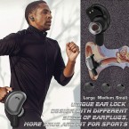 Original AMORNO Bluetooth Headphones, Mini Sweatproof Sports Headsets with Charging Case Built-in Mic sale in UAE