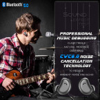 Original AMORNO Bluetooth Headphones, Mini Sweatproof Sports Headsets with Charging Case Built-in Mic sale in UAE