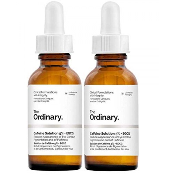 2 Pack of The Ordinary Caffeine Solution 5% + EGCG (30ml): Reduces Appearance of Eye Contour Pigmentation and Puffiness
