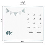Shop Monthly Baby Milestone Blanket Imported from USA 