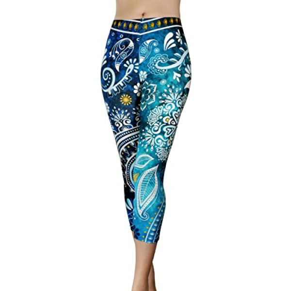 Comfy Yoga Pants - Workout Capris - High Waist W..