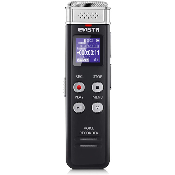Evistr 16gb Digital Voice Recorder Voice Activat..