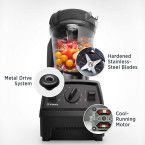 Vitamix Explorian Blender, Professional-Grade, 64 oz. Low-Profile Container, Black - 65542