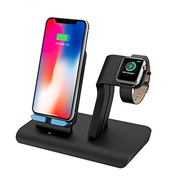 BUY 100% ORIGINAL APPLE WATCH STAND CHARGING DOCKS & IPHONE X WIRELESS CHARGER STAND FOR IPHONE X/8/8 PLUS,IWATCH CHARGER STAND HOLDER FOR APPLE WATCH SERIES 3,2,1 & NIKE IMPORTED FROM USA