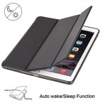 Soke iPad 9.7 Case 2018/2017, Ultra Slim Lightweight Smart Case [Trifold Stand] [Auto Wake/Sleep] with Translucent Clear Soft TPU Back Cover for Apple iPad 9.7 Inch iPad 6th /5th Generation, Black