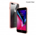 Clear Hybrid Case with Thin Tempered Glass Back Cover and Soft Silicone Rubber Bumper Frame for iPhone 8 Plus/iPhone 7 Plus online in UAE