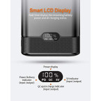 BUY AIDEAZ POWER BANK ULTRA COMPACT 20000MAH PORTABLE CHARGER WIRELESS CHARGING LCD DISPLAY 18W POWER DELIVERY PORTABLE CHARGER EXTERNAL BATTERIES COMPATIBLE WITH IPHONE8 8PLUS XS, SAMSUNG GALAXY IMPORTED FROM USA