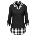 Buy online Best Women`s Collar Sweater Shirt  Tops in Pakistan 
