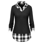 Buy online Best Women`s Collar Sweater Shirt  Tops in UAE 