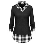 Buy online Best Women`s Collar Sweater Shirt  Tops in Pakistan 