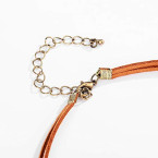 R&Q Choker Necklace Native American Bohemian Leather Feather Charms for Women sale in UAE