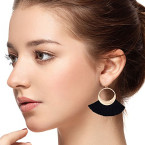 Buy online imported Fan tassel Hoop Earrings in UAE