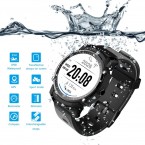 Smart Touch FS08 Swim Smart Watch (Android, iOS) Touchscreen, GPS Bluetooth Fitness Tracker | IP68 Waterproof Pedometer, Altimeter, HR Monitor | Running, Cycling, Hiking, Sports | Men, Women (Black)