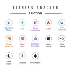 Buy Fitness Tracker Smart Watch Heart Rate Monitor Activity Trackers Online in UAE