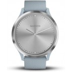 Garmin vivomove HR, Hybrid Smartwatch for Men and Women, Silver with Sea Foam Silicone Band