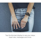 Garmin vivomove HR, Hybrid Smartwatch for Men and Women, Silver with Sea Foam Silicone Band