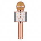 Wireless Bluetooth Karaoke Microphone,3-in-1 Portable Handheld karaoke Mic Home Party Birthday Speaker Machine for iPhone/Android/iPad/Sony, PC and All Smartphone(Rose Gold)