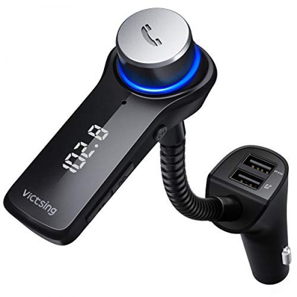 Bluetooth FM Transmitter for Car Voice Navigation Radio Transmitter by VicTsing imported from USA