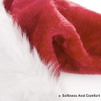 Buy Christmas Hat for Child Extra Thicken Red and White Plush Santa Hat sale online in UAE