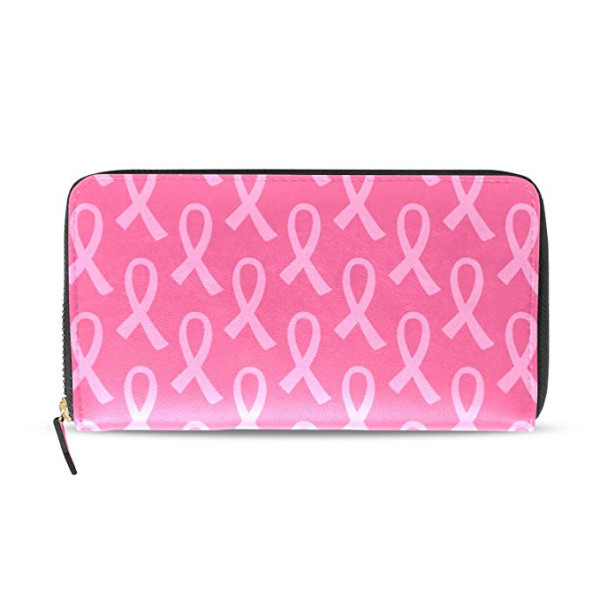 Buy Wallet Clutch Pink Ribbon Pattern - Organize..