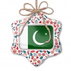 Christmas Ornament Pakistan Flag Red White Blue Xmas Available Now