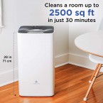 Medify Air MA-112 V2.0 Air Purifier with H13 HEPA Filter - a Higher Grade of HEPA | Covers 2,400 sq ft - Allergies, Smog, Odors, Smoke, Pets Dander, Dust | Dual Intake with 2 Filters | White, 1-Pack