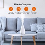 Humidifiers for Bedroom, TaoTronics Cool Mist Humidifiers for Babies [BPA Free], 1.8L Quiet Ultrasonic Humidifier, Space-Saving, Filterless, Auto Shut Off-(1.8L/0.48 Gallon, US 110V)