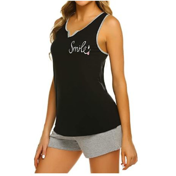 Ekouaer Womens Sleeveless Short Pajamas Sets Rac..