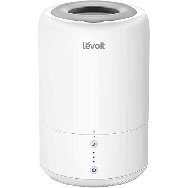 LEVOIT Humidifiers for Bedroom, Cool Mist Humidifier for Babies, Top Fill Ultrasonic Air Humidifier, Essential Oil Diffuser with Smart Sleep Mode, Whisper Quiet Operation, Auto Shut Off (1.8L/0.48Gal)